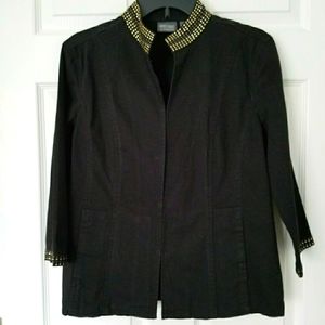 Additions by Chico's Black Jacket Studded